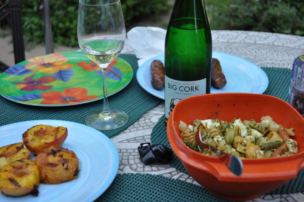 picking berries and peaches 061